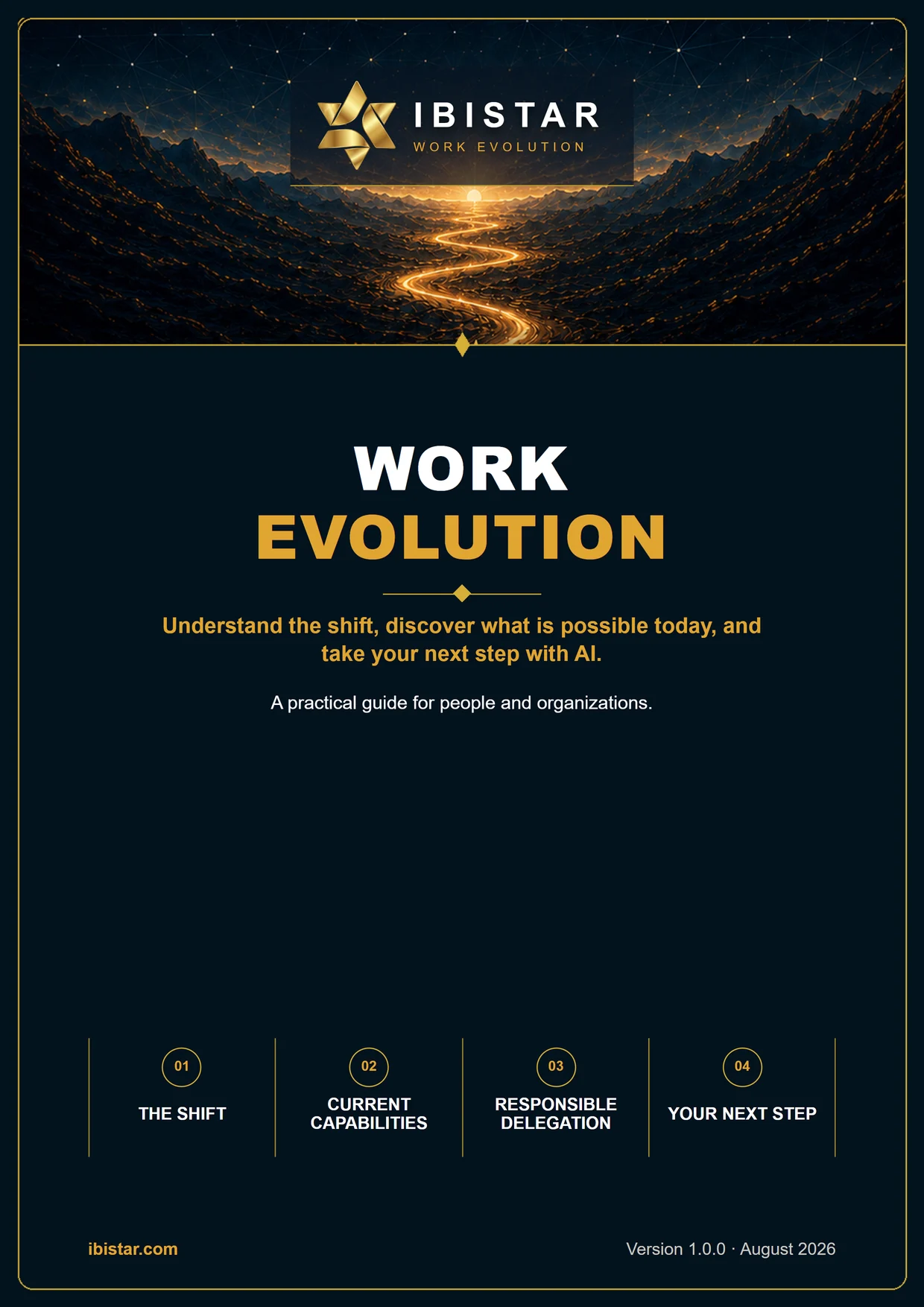English edition cover of the Work Evolution guide.