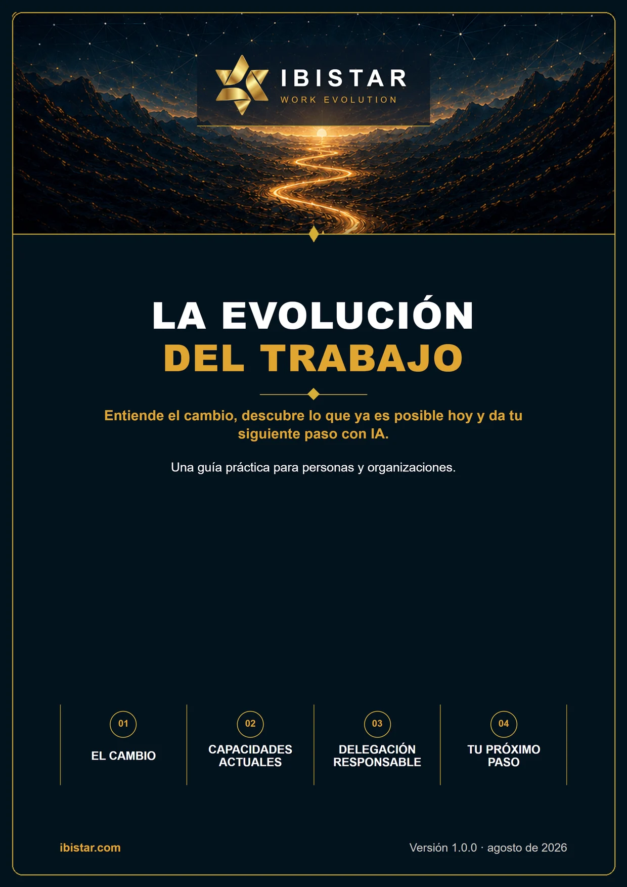 Portada de la edición en español de la guía La Evolución del Trabajo.